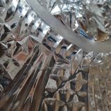 Fruit bowl display faceted star dish chiseled molded crystal