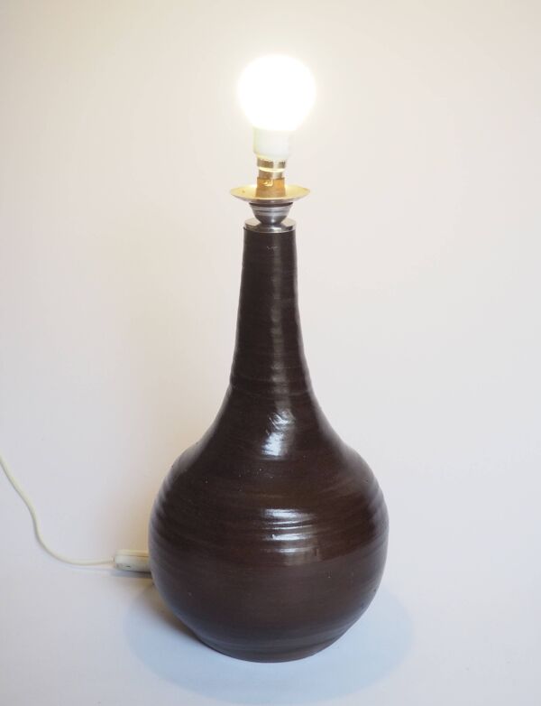 Grand pied de lampe terre cuite