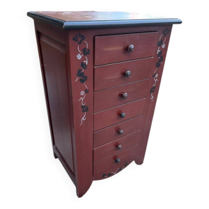 Commode haute style chalet