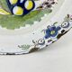 Delftware plate in white and blue with floral decoration, 18th century, Ø 36.5 cm