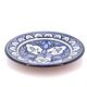 Assiette creuse murale Marocaine bleue en céramique, Safi
