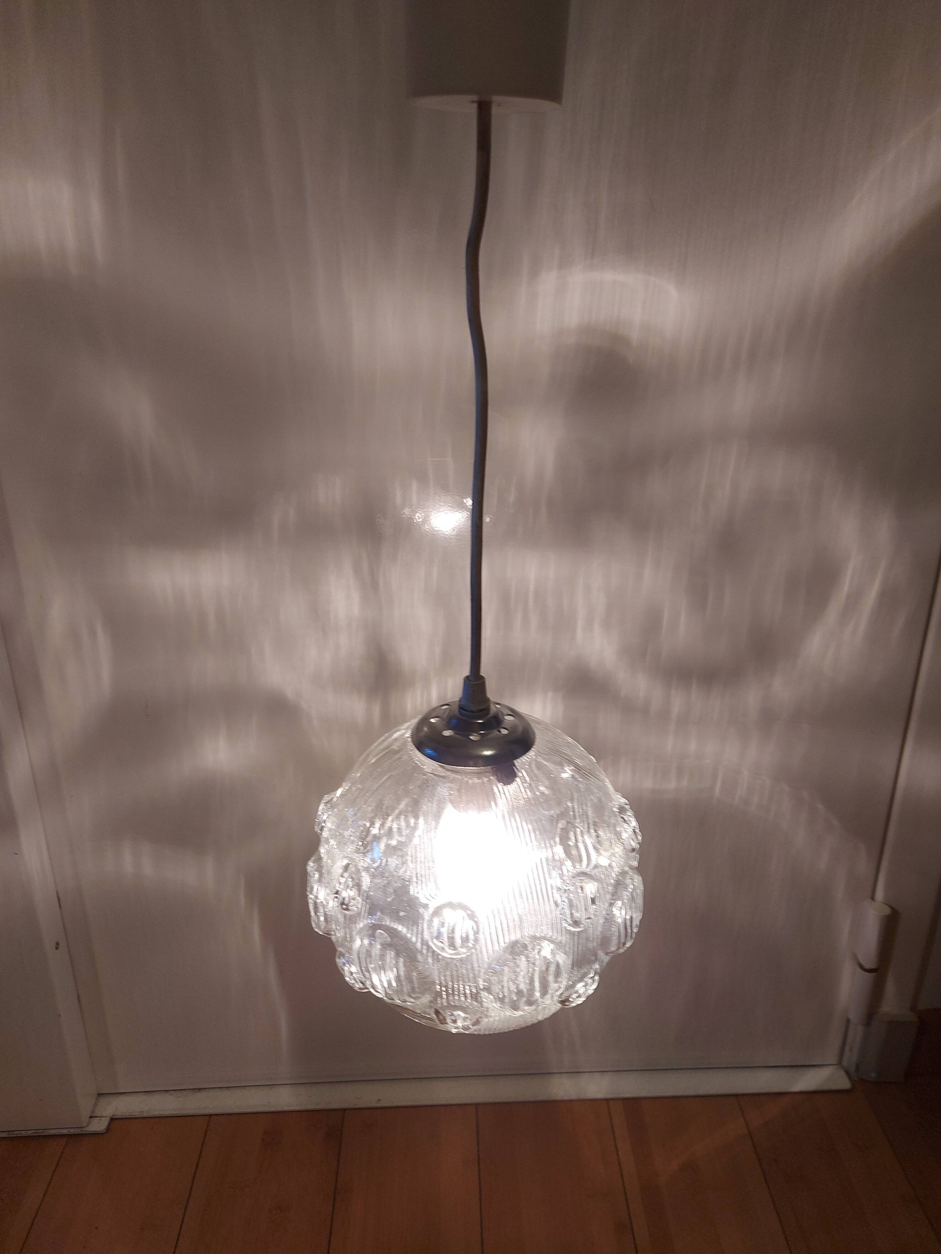 Vintage glass pendant lamp