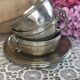 Lot de 3 tasses anciennes "argenterie"