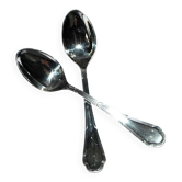 Ercuis lot de 2 cuillères à café moka Trianon en métal argenté ruban croisé 11 cm