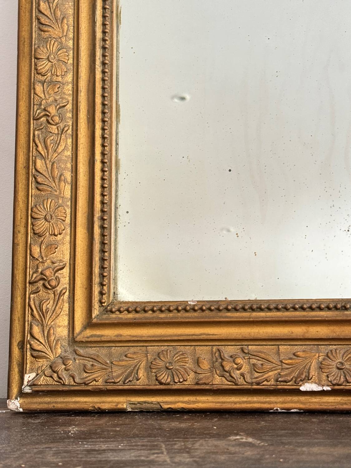 Antique Louis Philippe mirror 65 x 49cm