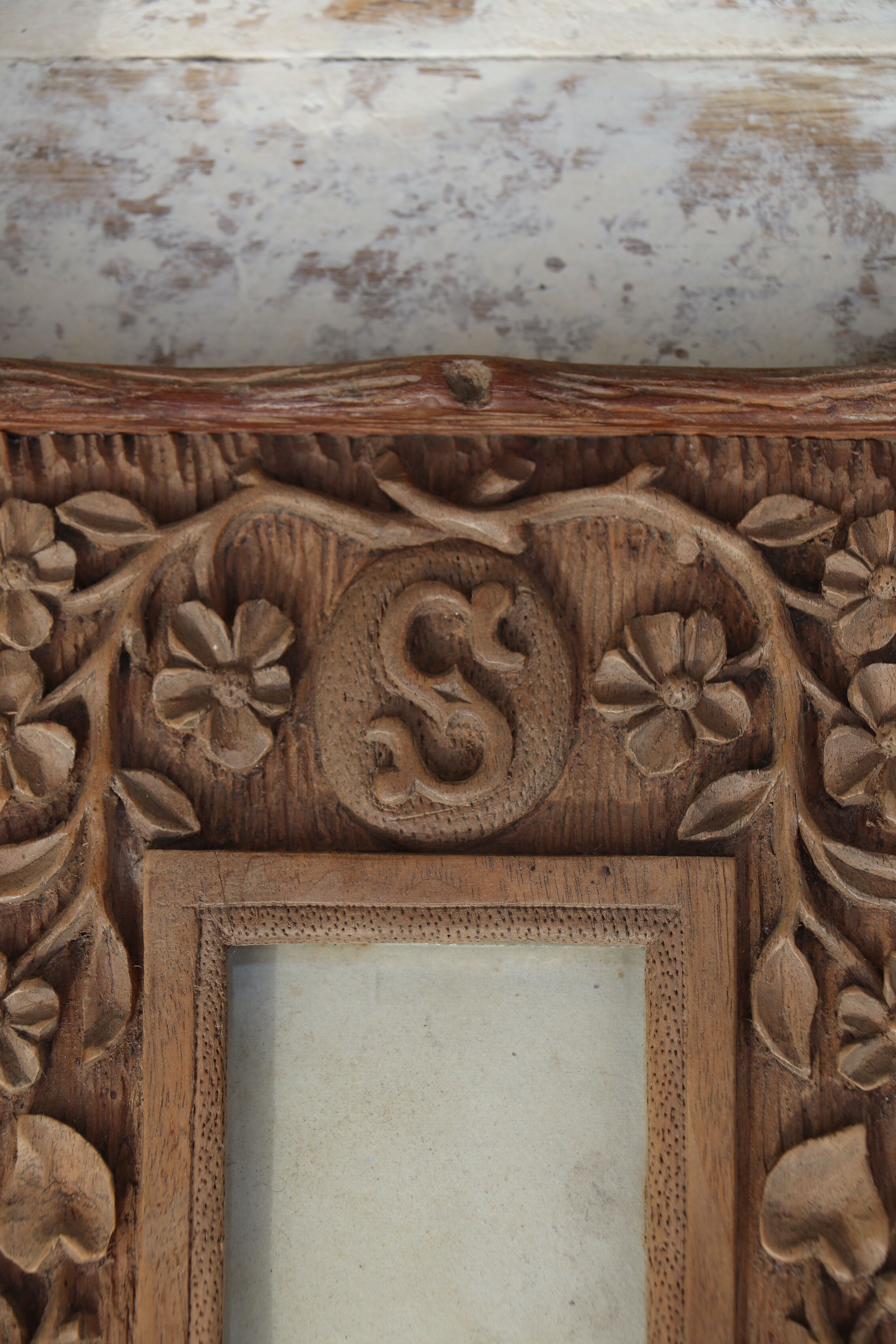 Black forest frame carved wood