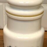 2 opaline glass spice jars