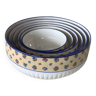 Plats vintage gigognes en porcelaine