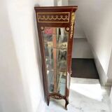 Louis XV style display cabinet in wood and bronze, with several shelves