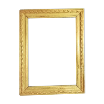 Ancien cadre bois sculpté tableau rectangle déco collection