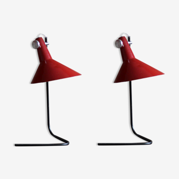 Set of 2 table lamps by Kovona, midcentury design, czechoslovakia, 1960s