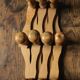 Vintage wooden ball accordion coat rack