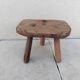 Tabouret tripode de ferme vintage en bois