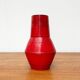 Red Italian ceramic vase from the mid-century by Bitossi, 1960s.