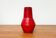 Red Italian ceramic vase from the mid-century by Bitossi, 1960s.
