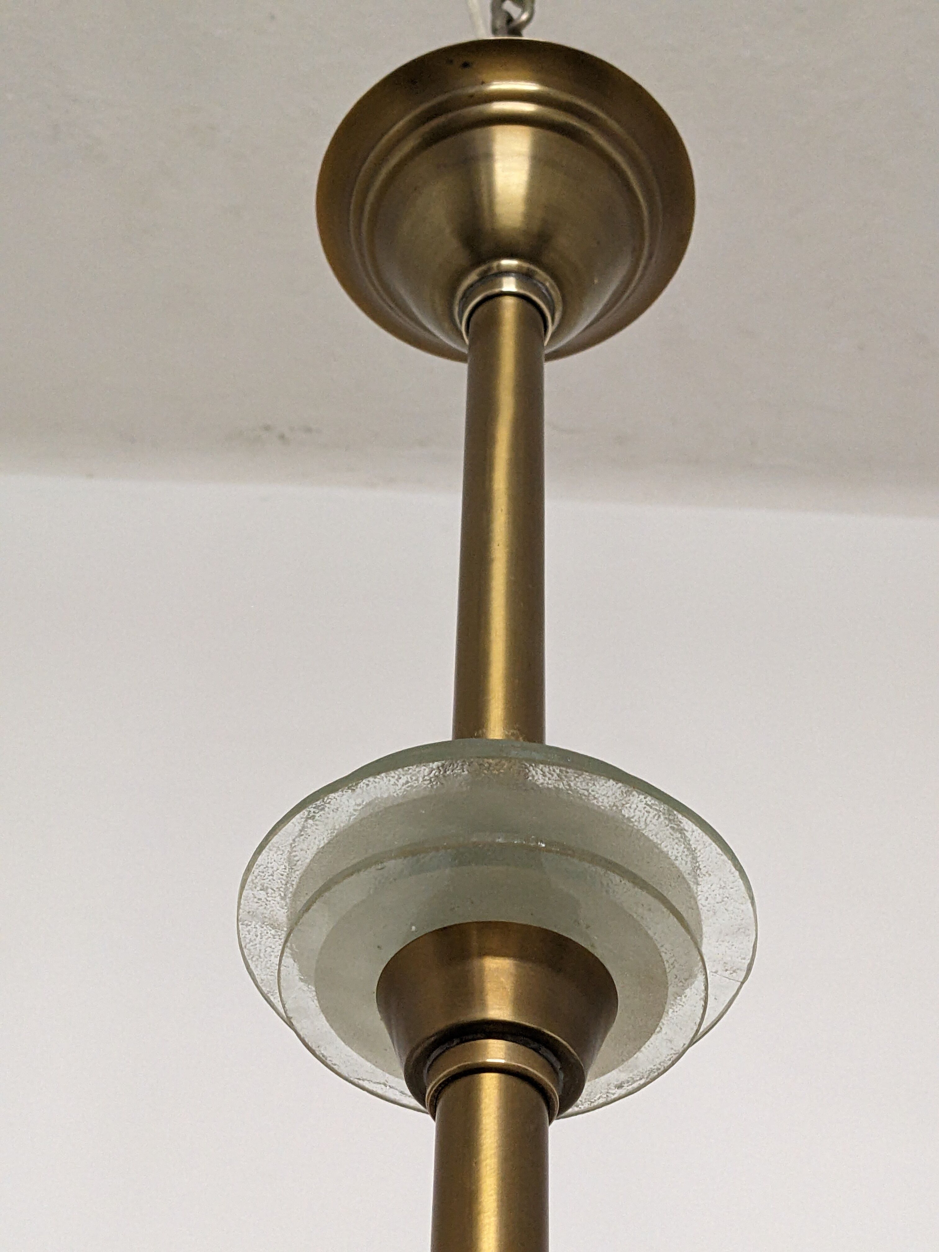 Art deco bronze fish chandelier