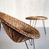 Roberto Mango, armchair and coffee table, Italy 1950