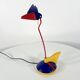 Blue and red toucan desk lamp by Brilliant Leuchten Germany, 1980.