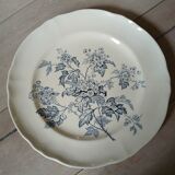Large round antique ironstone dish