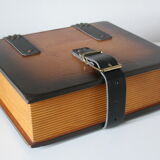 Solid oak box book shape