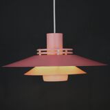 Great pink restored Danish ceiling lamp *** Danish design *** unique *** Denmark 1970's