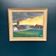 Original Swedish Oil On Panel – “Village” By A.G. – Dated 1948 – Vintage & Framed