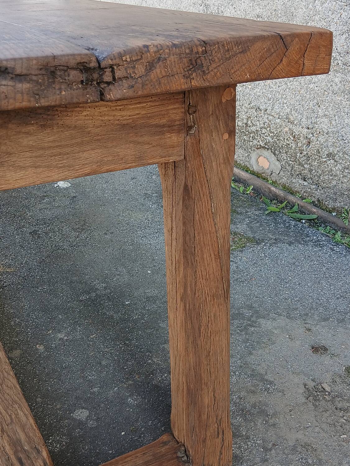 Solid oak farmhouse table
