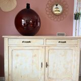 Parisian buffet with white beige patina