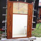 Great mirror art deco, trumeau walnut 161x110cm