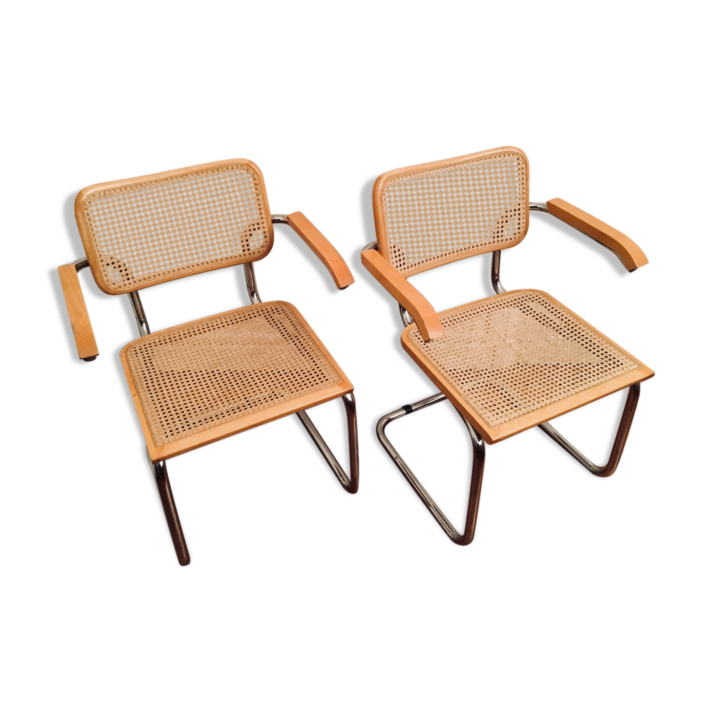 Paire de fauteuils Cesca B64 by Marcel Breuer