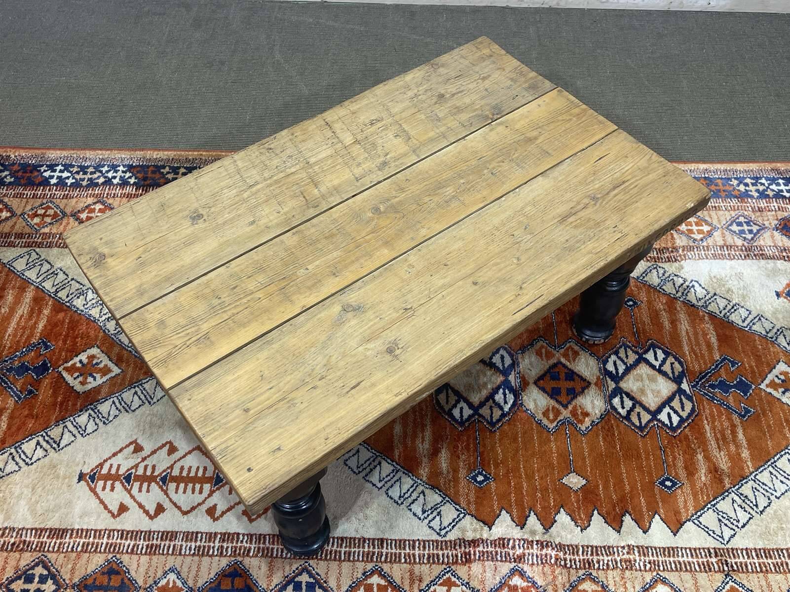 1950s English fir coffee table