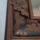 Pair of oils on cardboard with carved wooden frame. Spain 1950s.