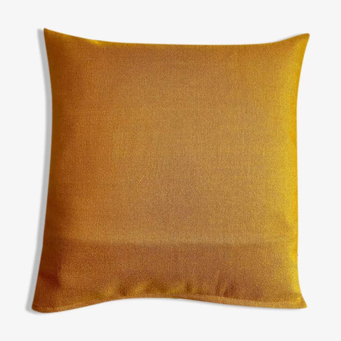 Yellow cotton piqué cushion 40 cm