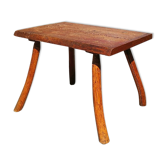 Vintage brutalist wood dining table 1960