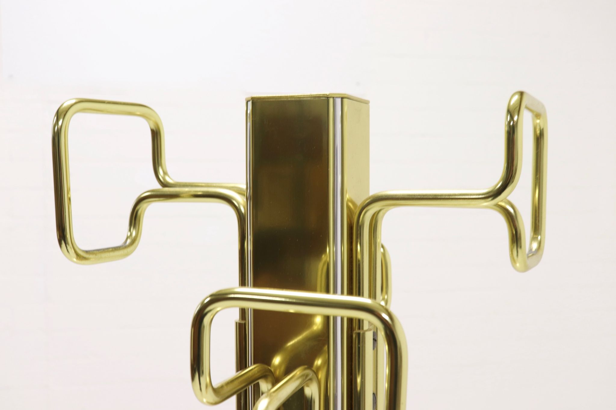 Porte-manteau mi-siècle en laiton chromé Belgo Chrom 1970