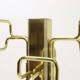 Mid century Belgo Chrom brass & chrome coat rack 1970s