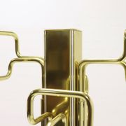 Porte-manteau mi-siècle en laiton chromé Belgo Chrom 1970
