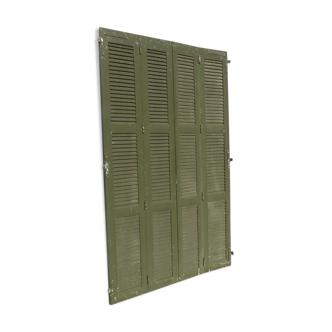 Lot de 4 volets persiennes en bois largeur 140 cm hauteur 228 cm