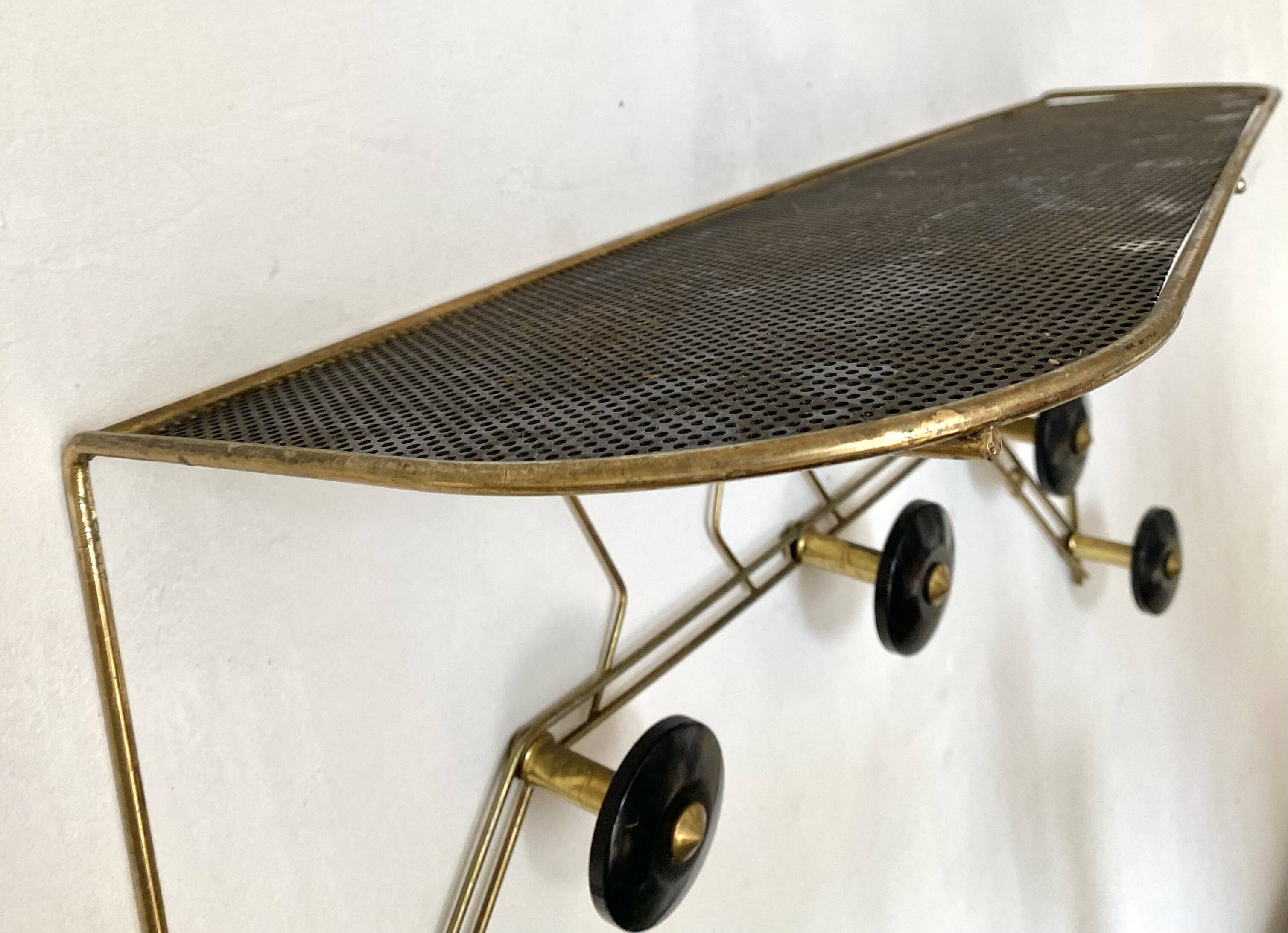 Mid century wall coat rack