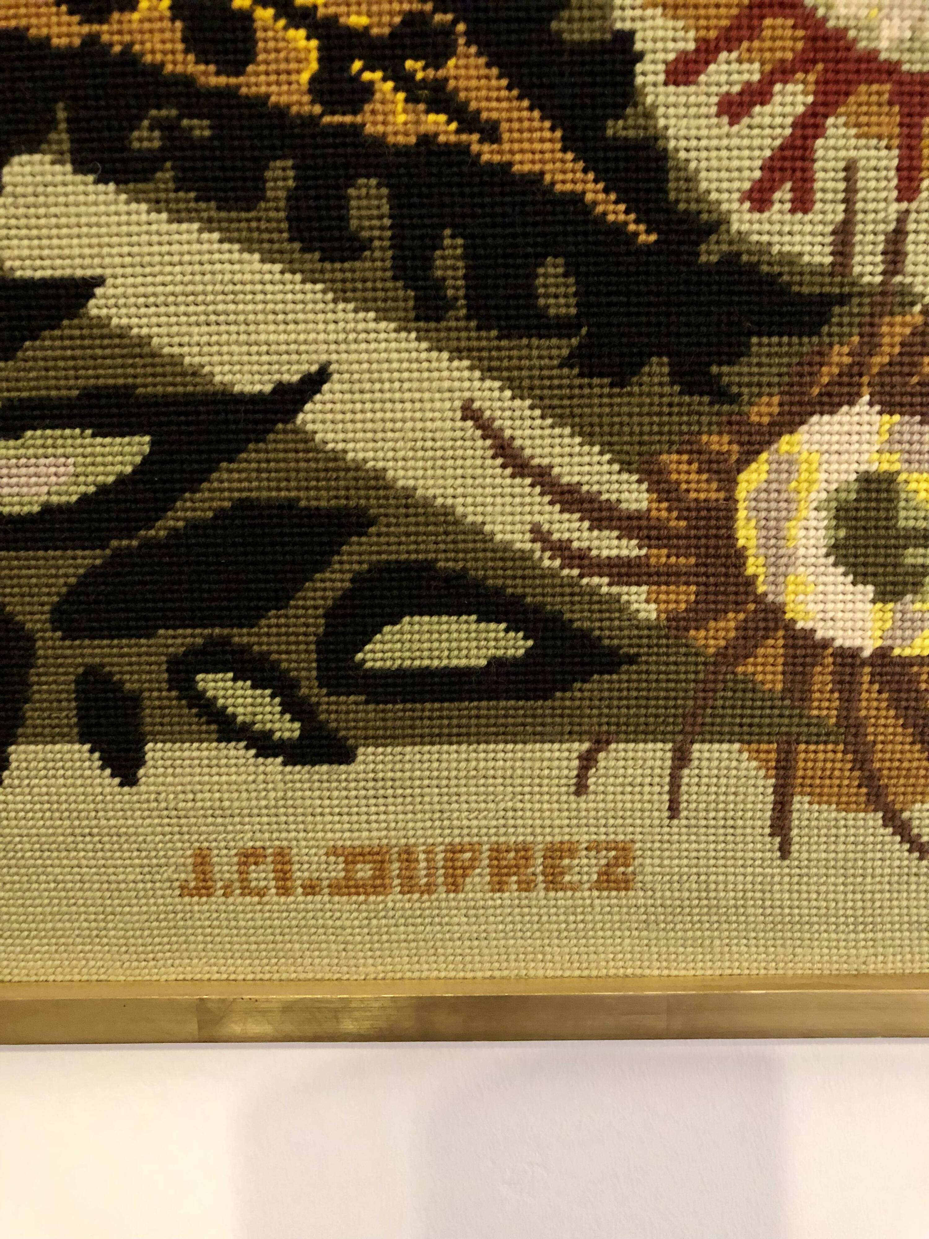 Vintage wool tapestry by J.Cl Duprez 1950/1960