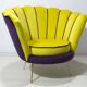 Fauteuil en velours italien moderne du milieu du siècle de Radice & Minotti, années 1950
