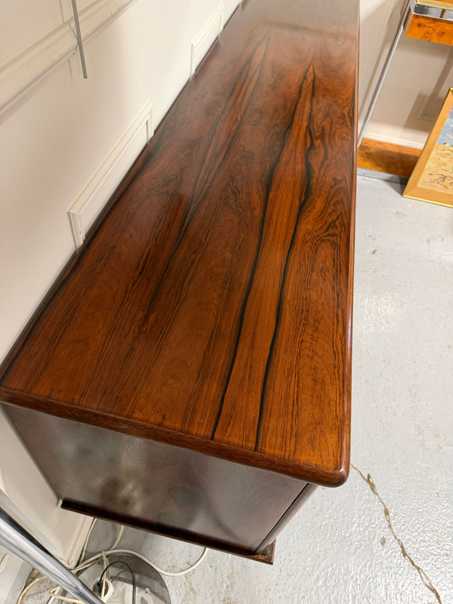 Scandinavian enfilade in rio palisander circa 1960 230 cm