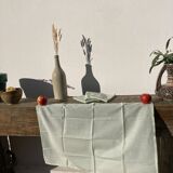 4 green rectangular napkins \u00e0 vintage tiles