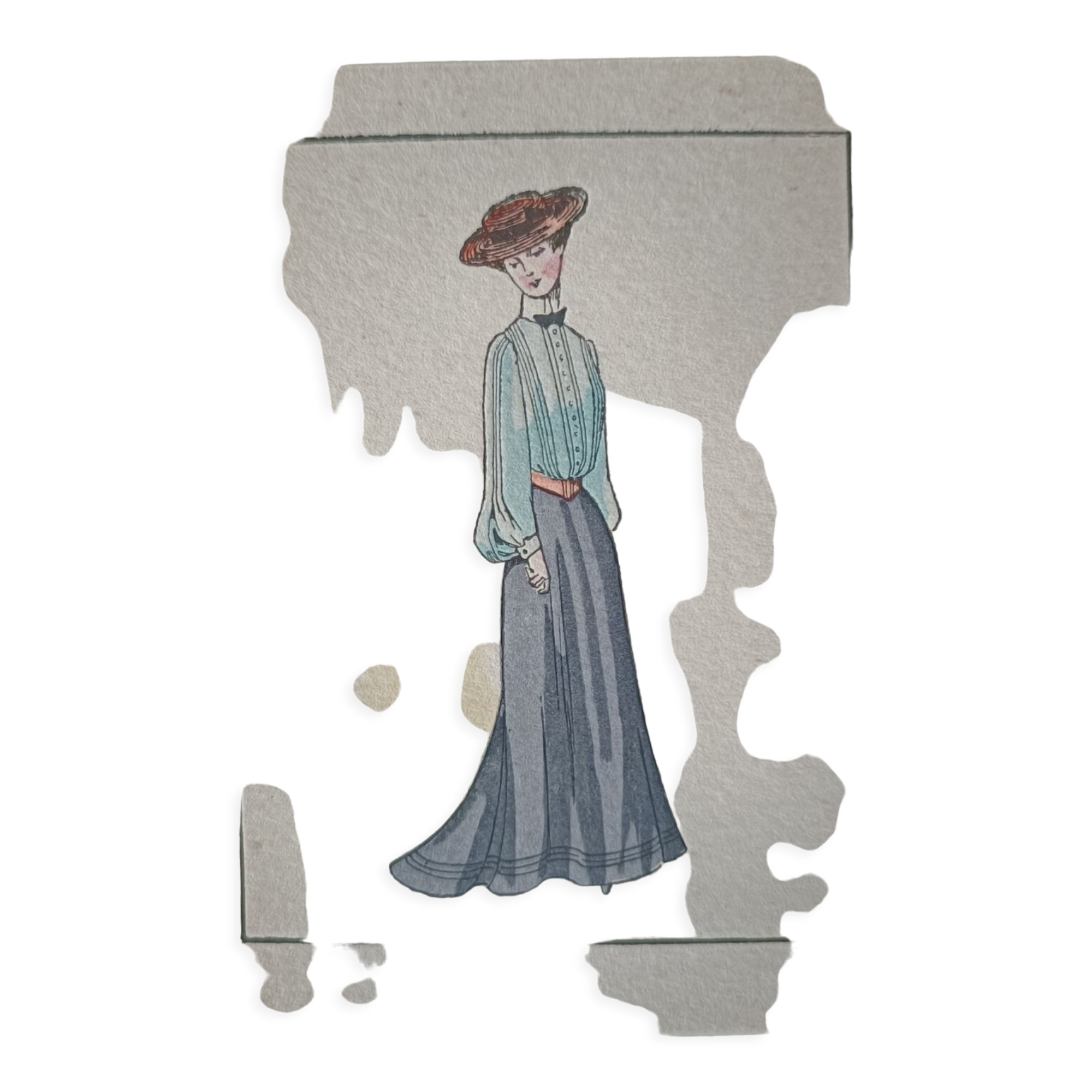 Colorful stencil Art Deco fashion