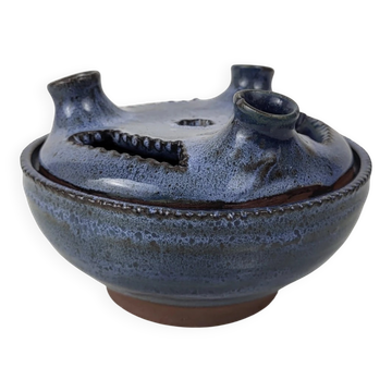 Flower vase in stoneware Pierlot / Ratilly / Puisaye