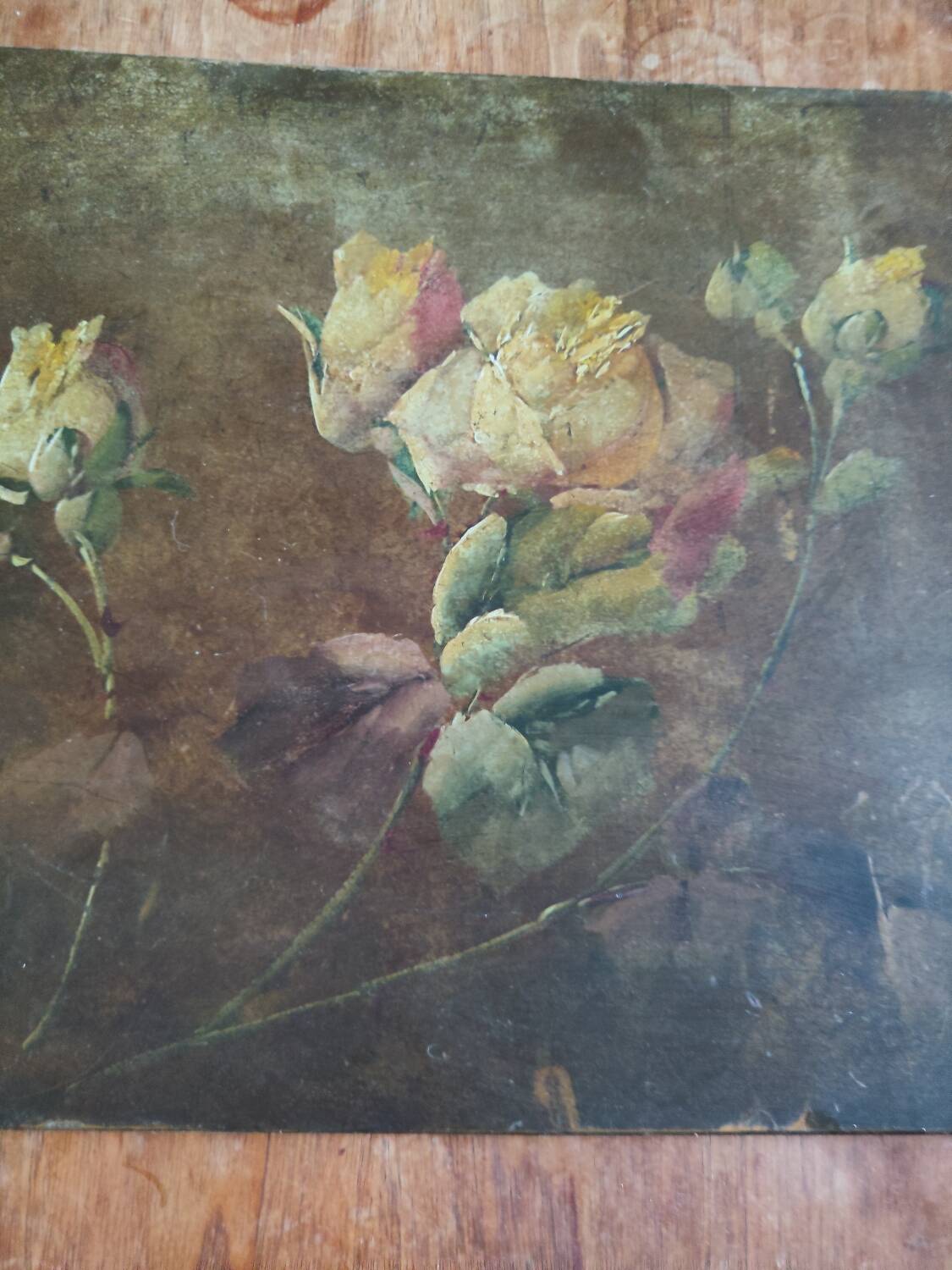 Painting of flowers from the 19th century, Napoleon III period.