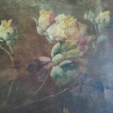 Painting of flowers from the 19th century, Napoleon III period.