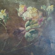 Tableau peinture fleurs Napoléon III, XIXe siècle