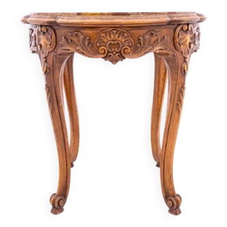 Table with a marble top, France, circa 1870.