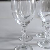 Service de 8 verres à vin en verre ciselé